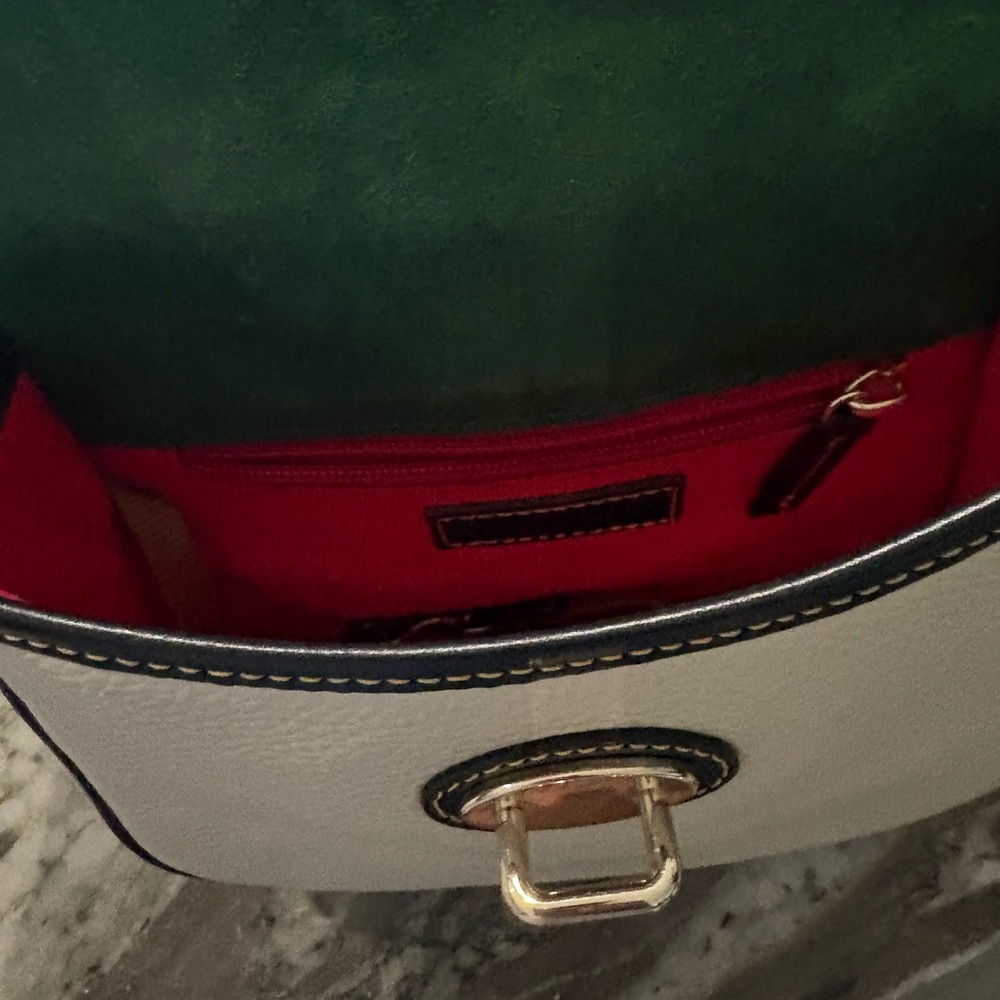 Dooney & Bourke Black and Cream Leather Crossbody Bag - Picture 5 of 9